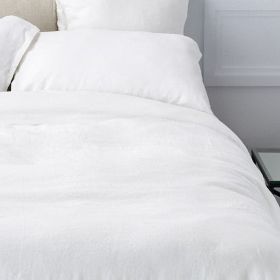 Linen white duvet cover