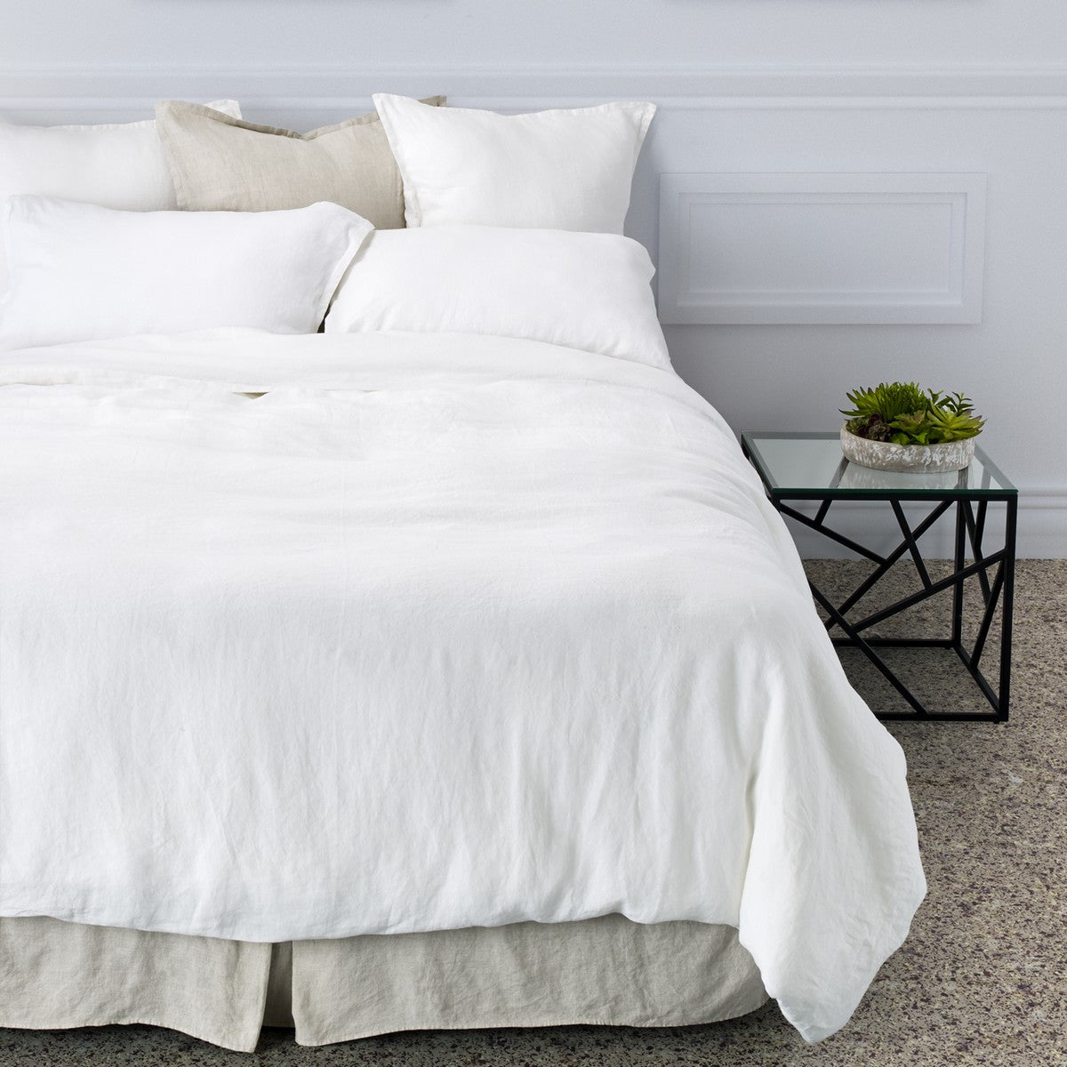 Linen white duvet cover