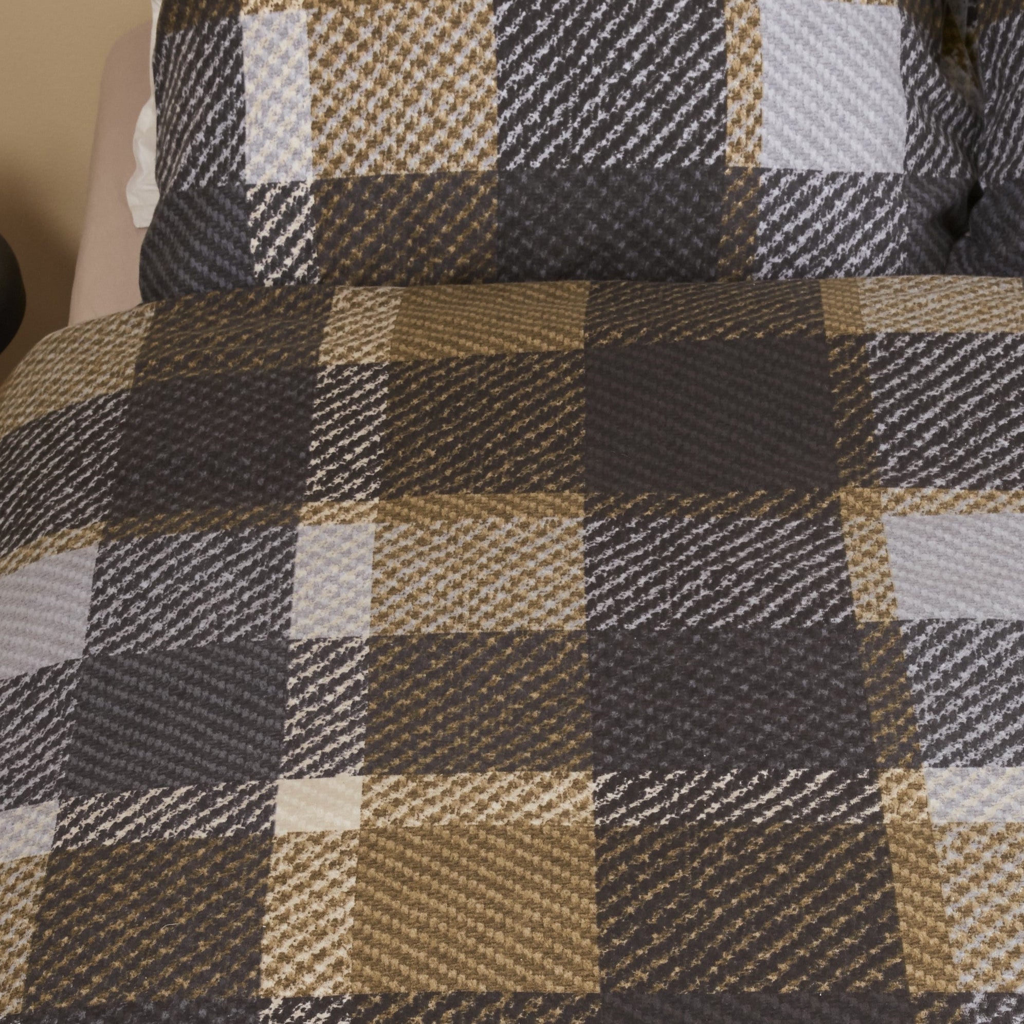 City plaid duvet cover