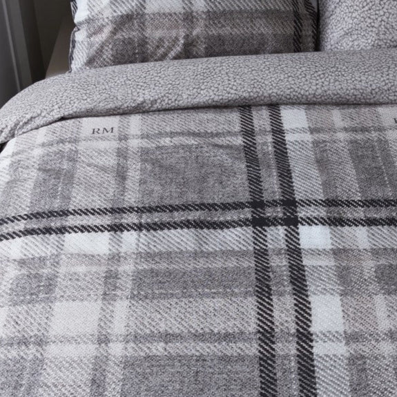 Cozy Check Sand plaid duvet cover