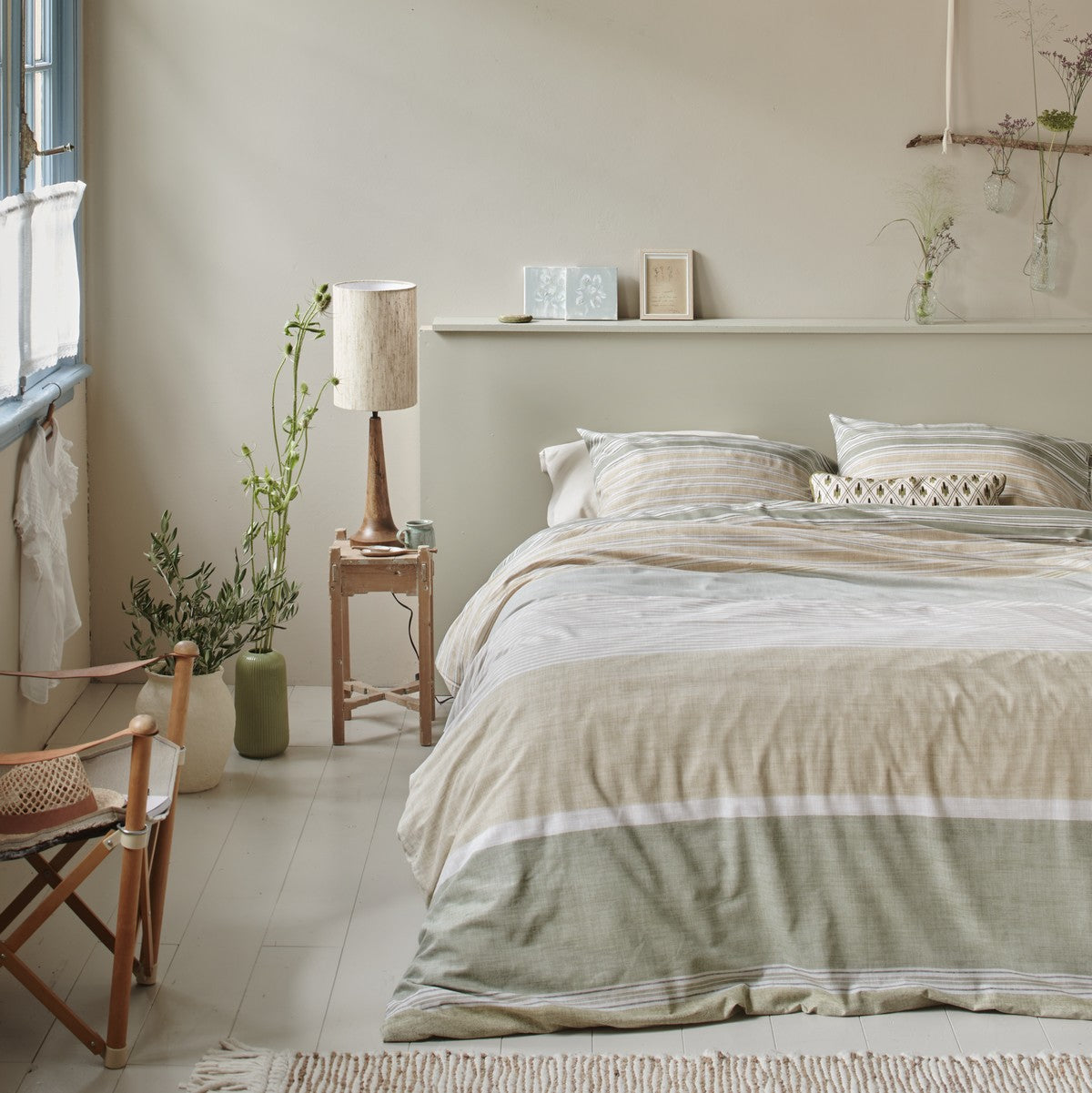 Arugula striped duvet cover