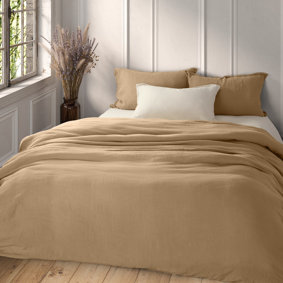 Lin tan linen duvet cover