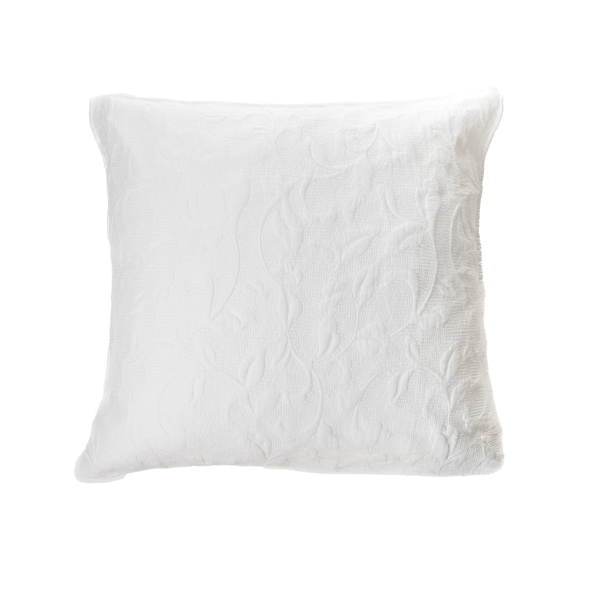 Liana white quilted decorative pillow cover