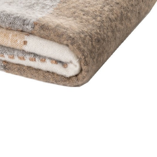 Jeté a carreaux gris et taupe Lovely