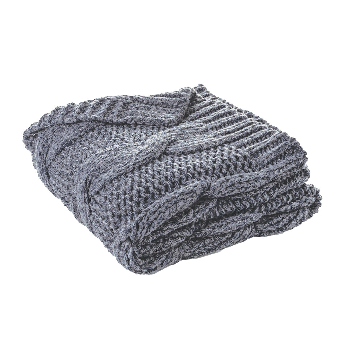 Mitos navy Knit Throw