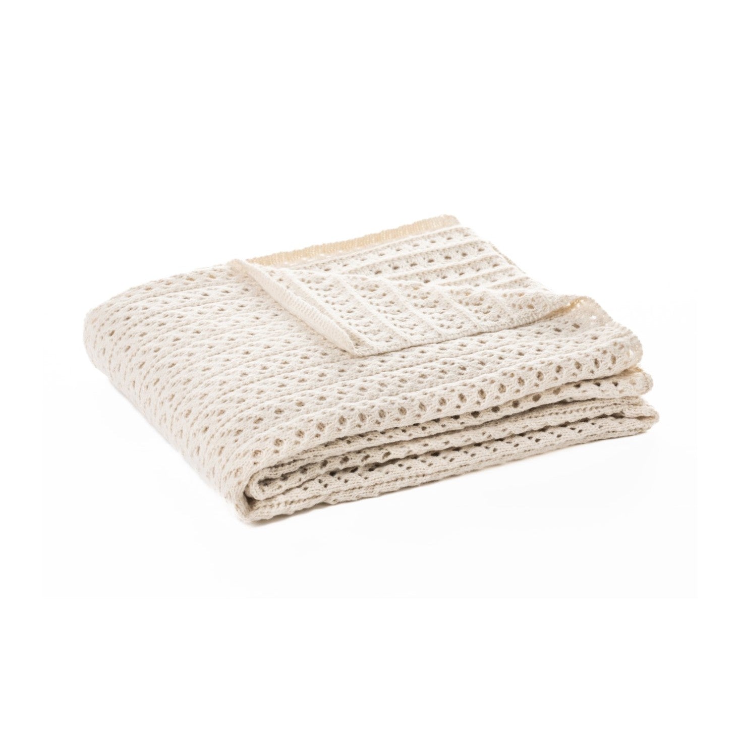 Jeté en tricot naturel Naja