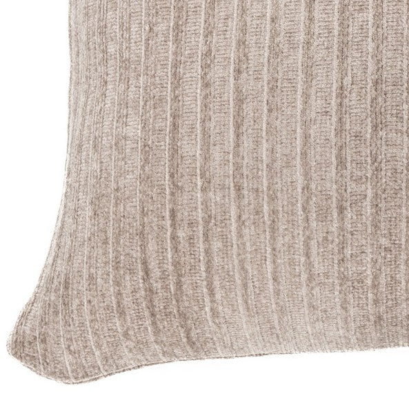 Hippy taupe chenille european pillow