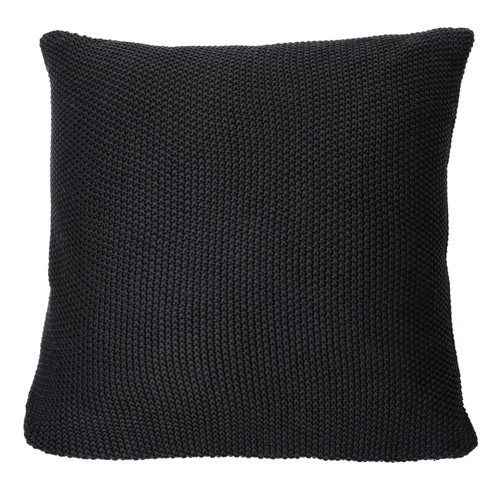 Oreiller européen en tricot noir Charly