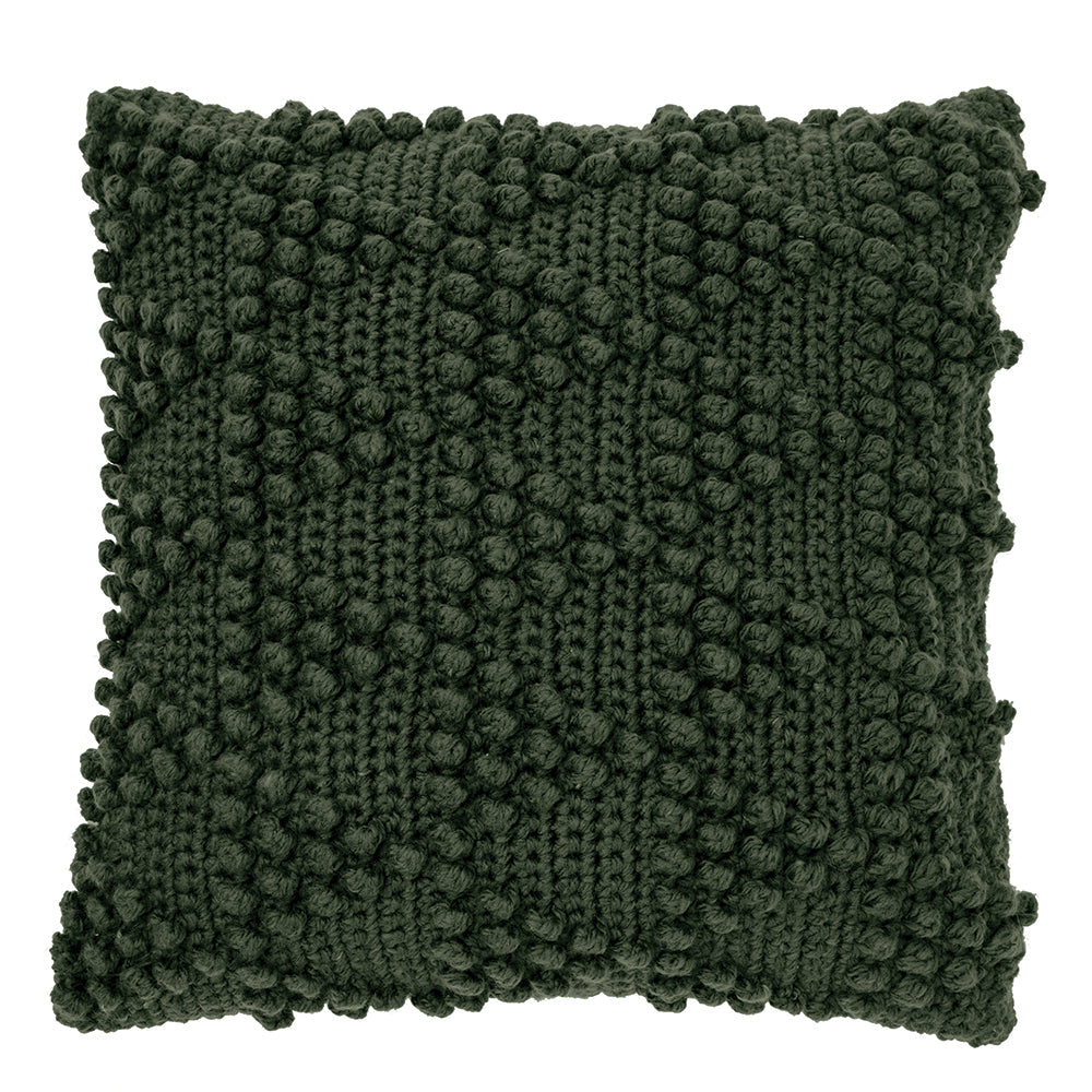 Oreiller européen en tricot vert Bubble