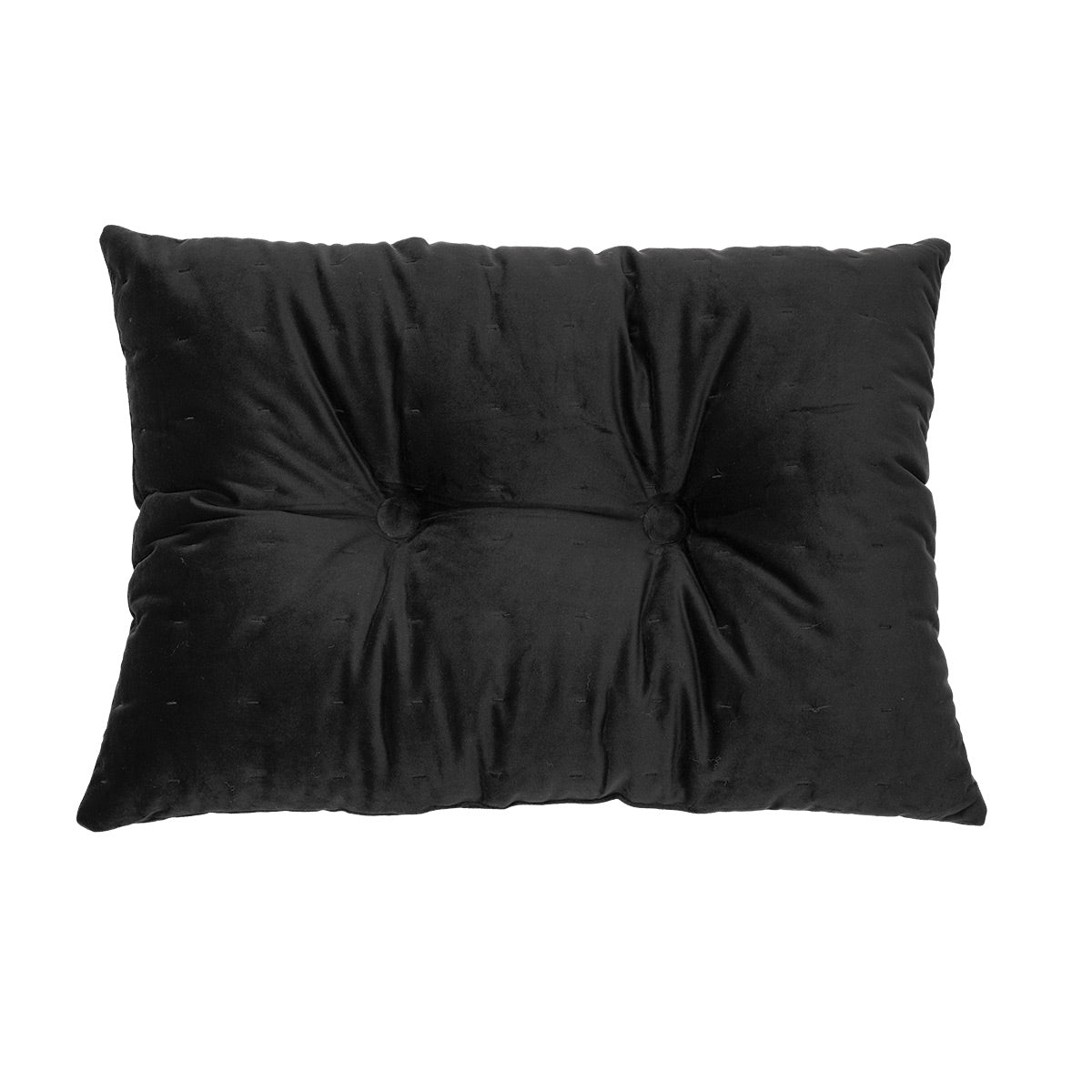 Coussin rectangulaire en velours noir Riad