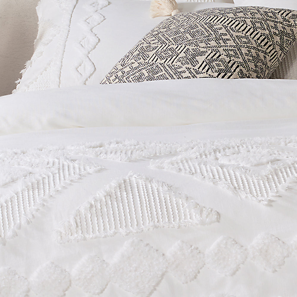 Raitha tufted ivory duvet cover