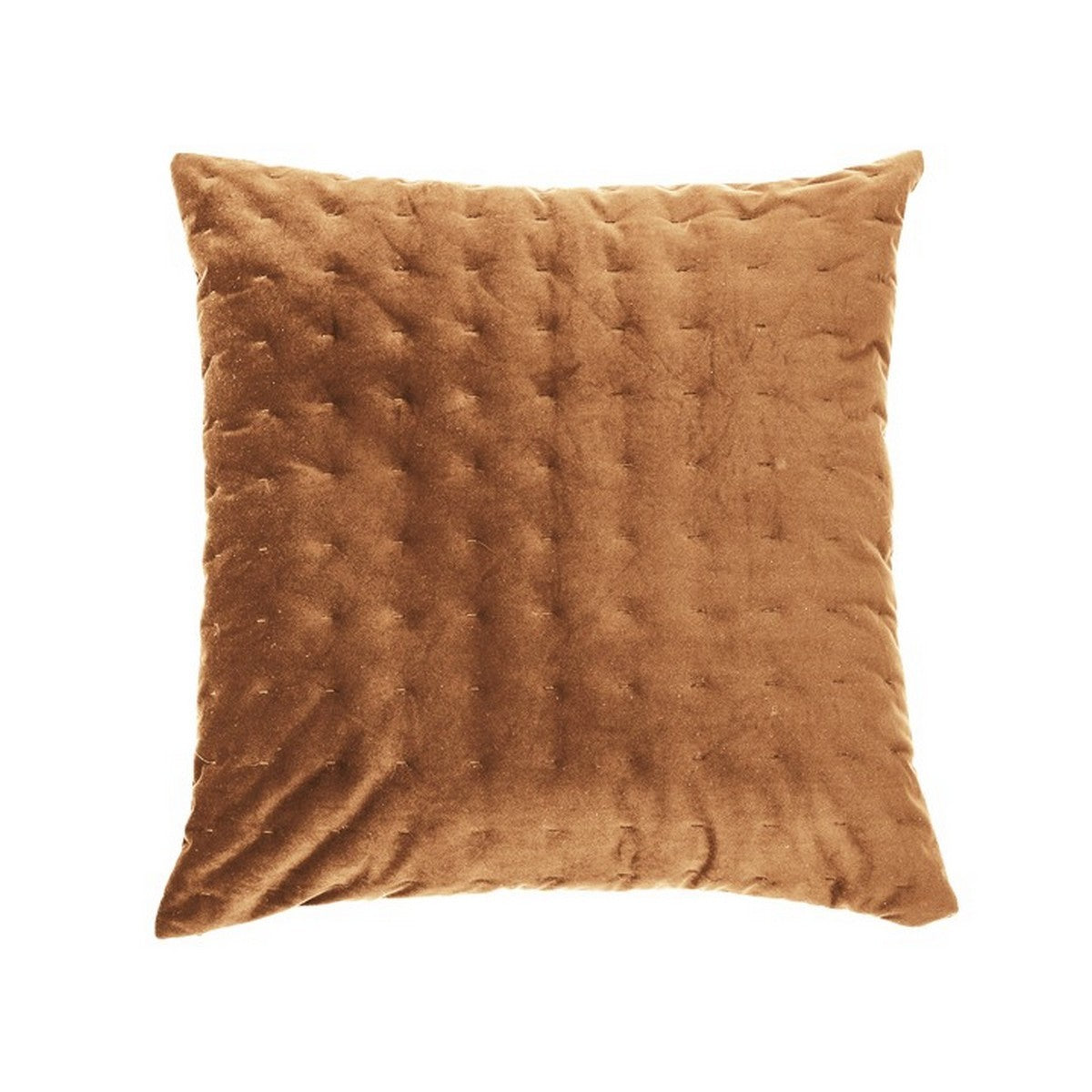 Oreiller européen en velours brun Riad