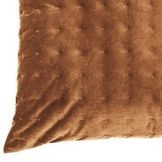 Riad brown velvet european pillow