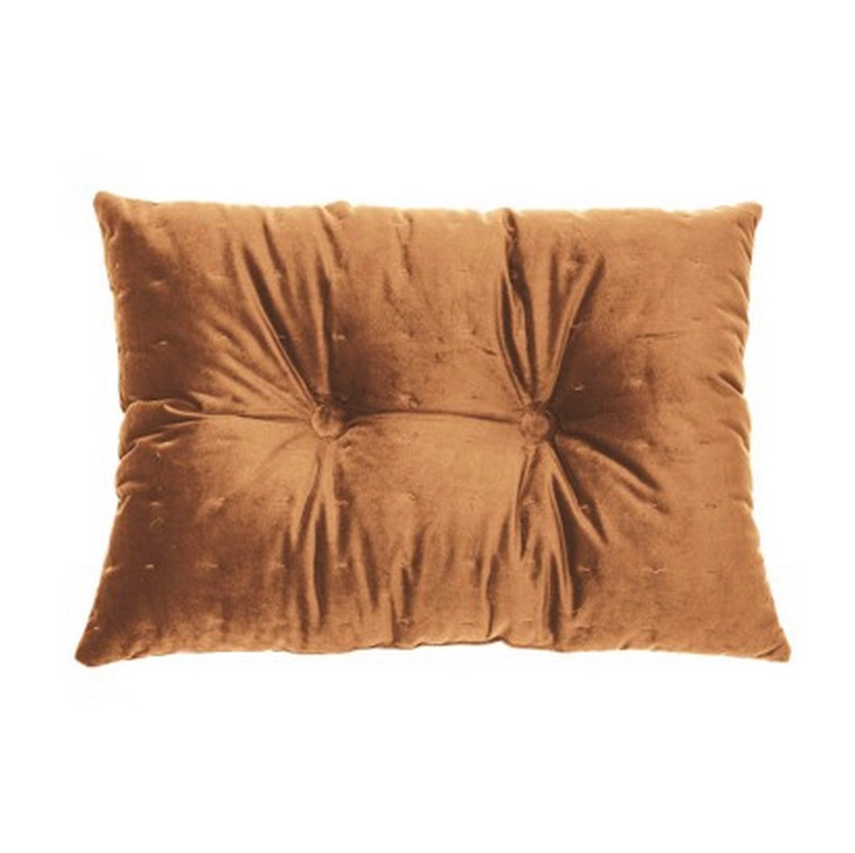 Coussin rectangulaire en velours brun Riad