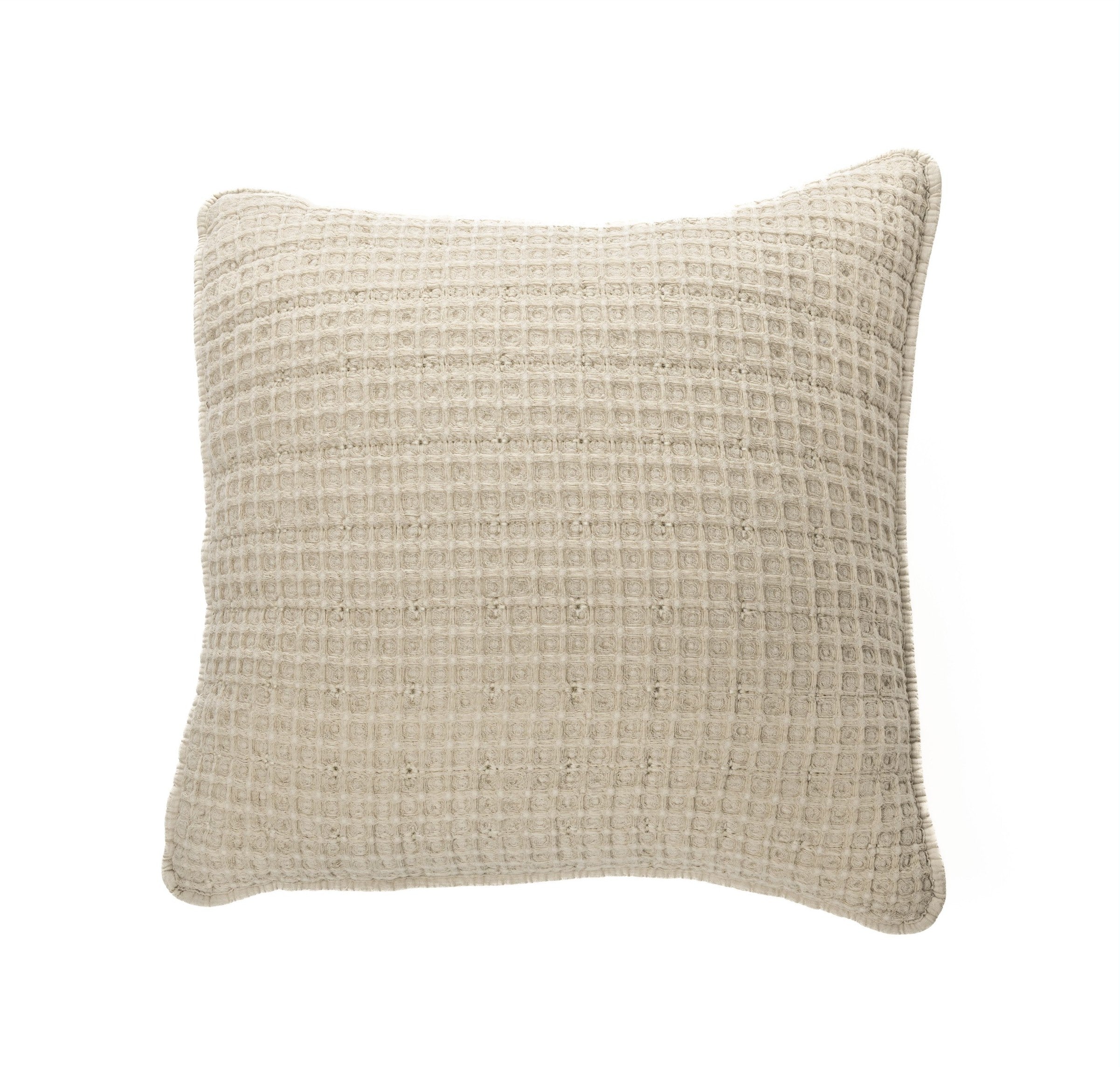 Spirit natural waffle decorative pillow cover