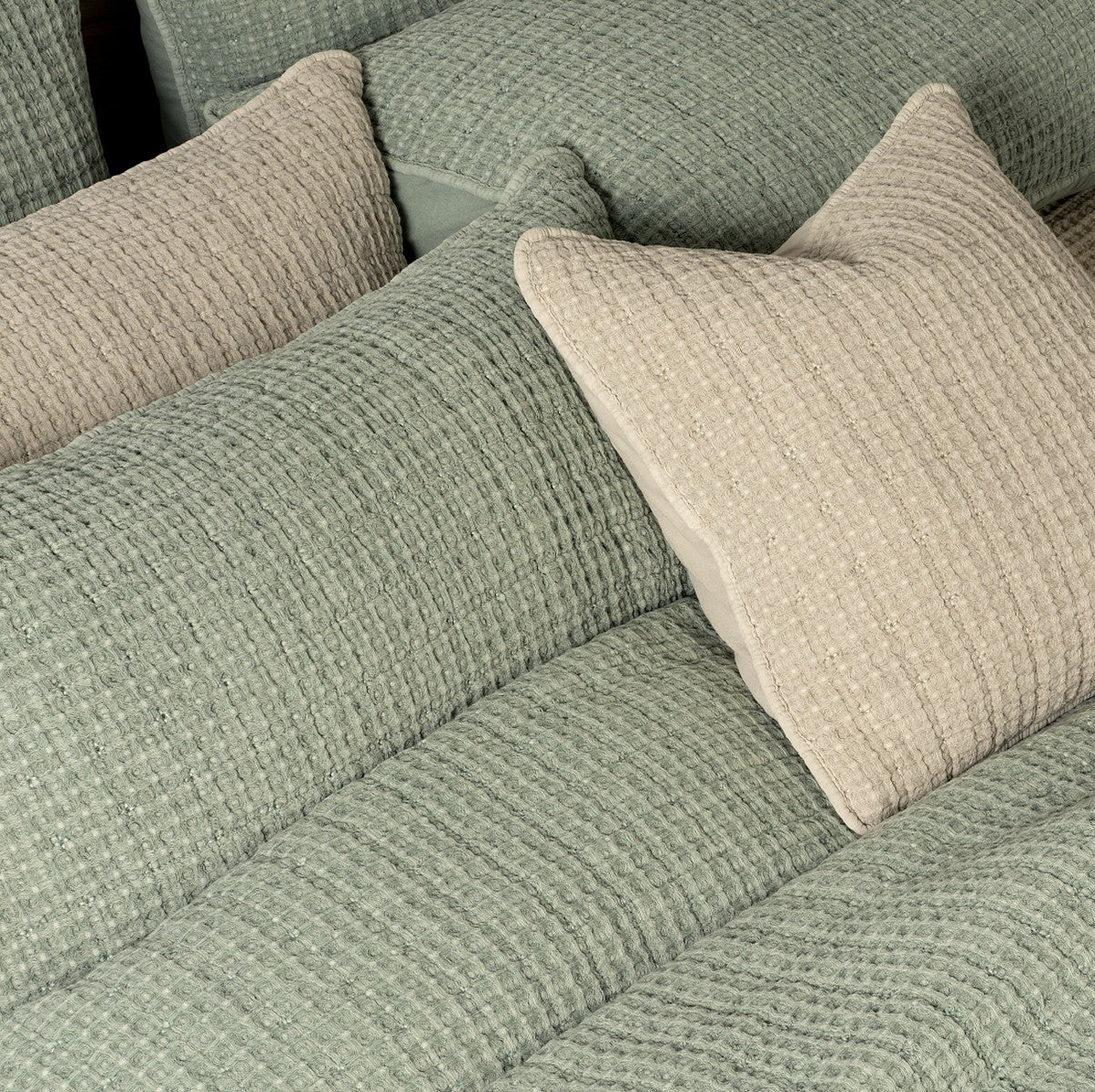 Courtepointe naturel en coton gaufré Spirit