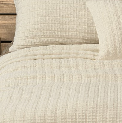 Courtepointe crème en coton gaufré Spirit