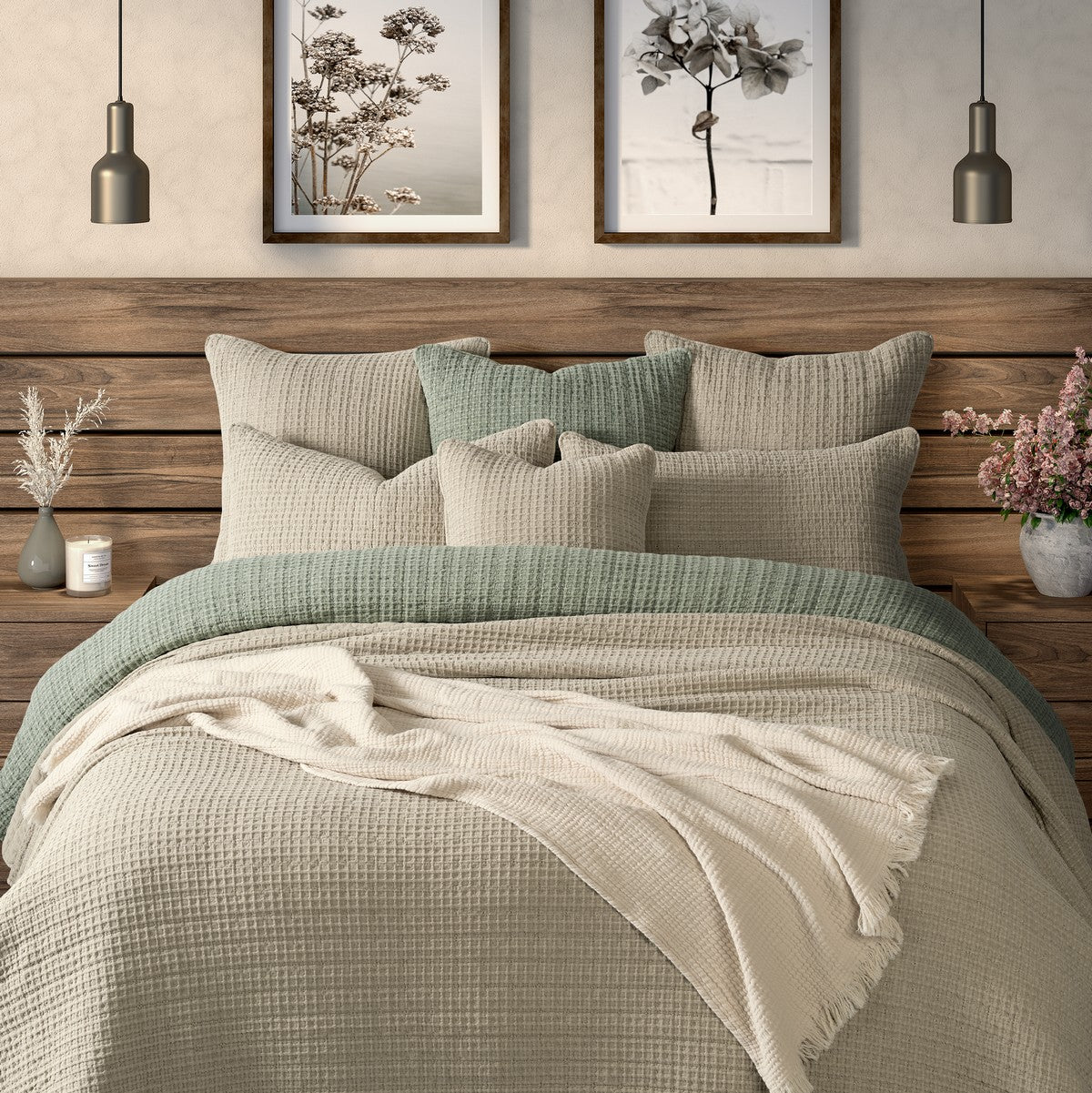 Meringue ivory and natural quilt