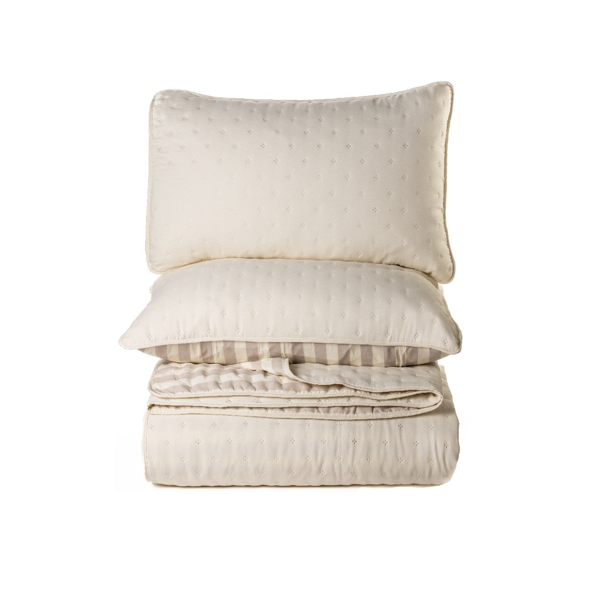 Courtepointe unie naturel Ann