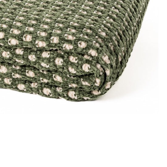 Augustine green chenille throw 