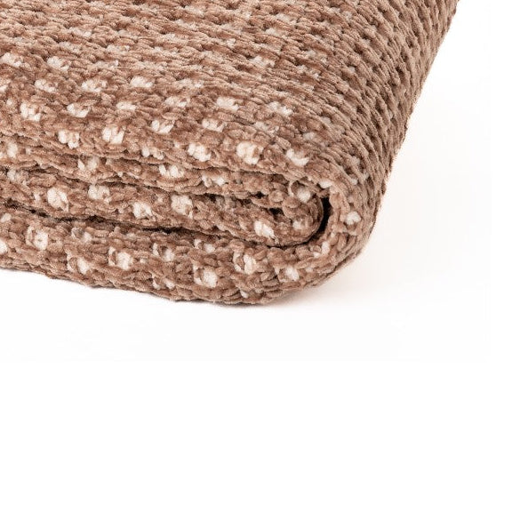 Augustine brown chenille throw 