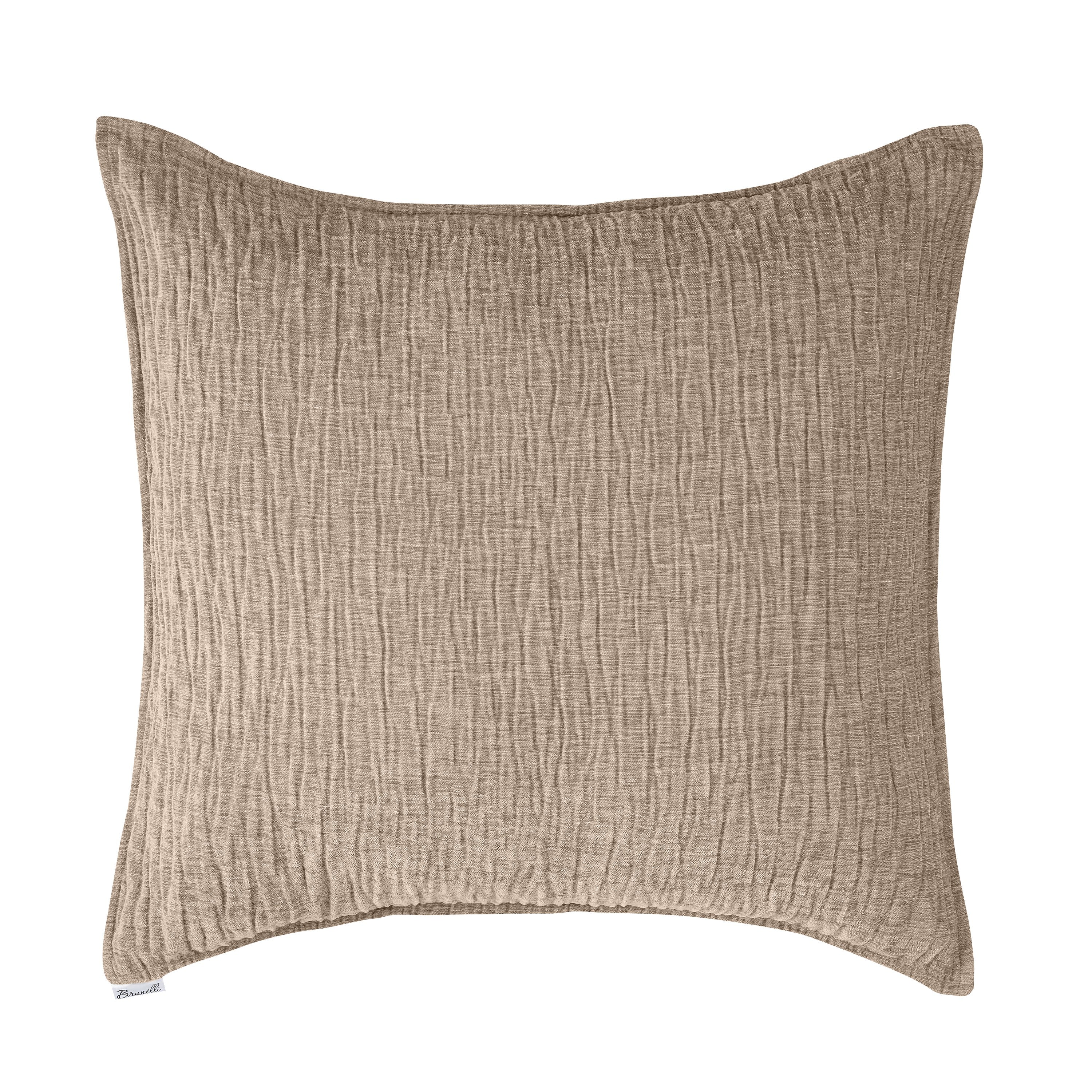 Barbara taupe Textured European Pillow Sham
