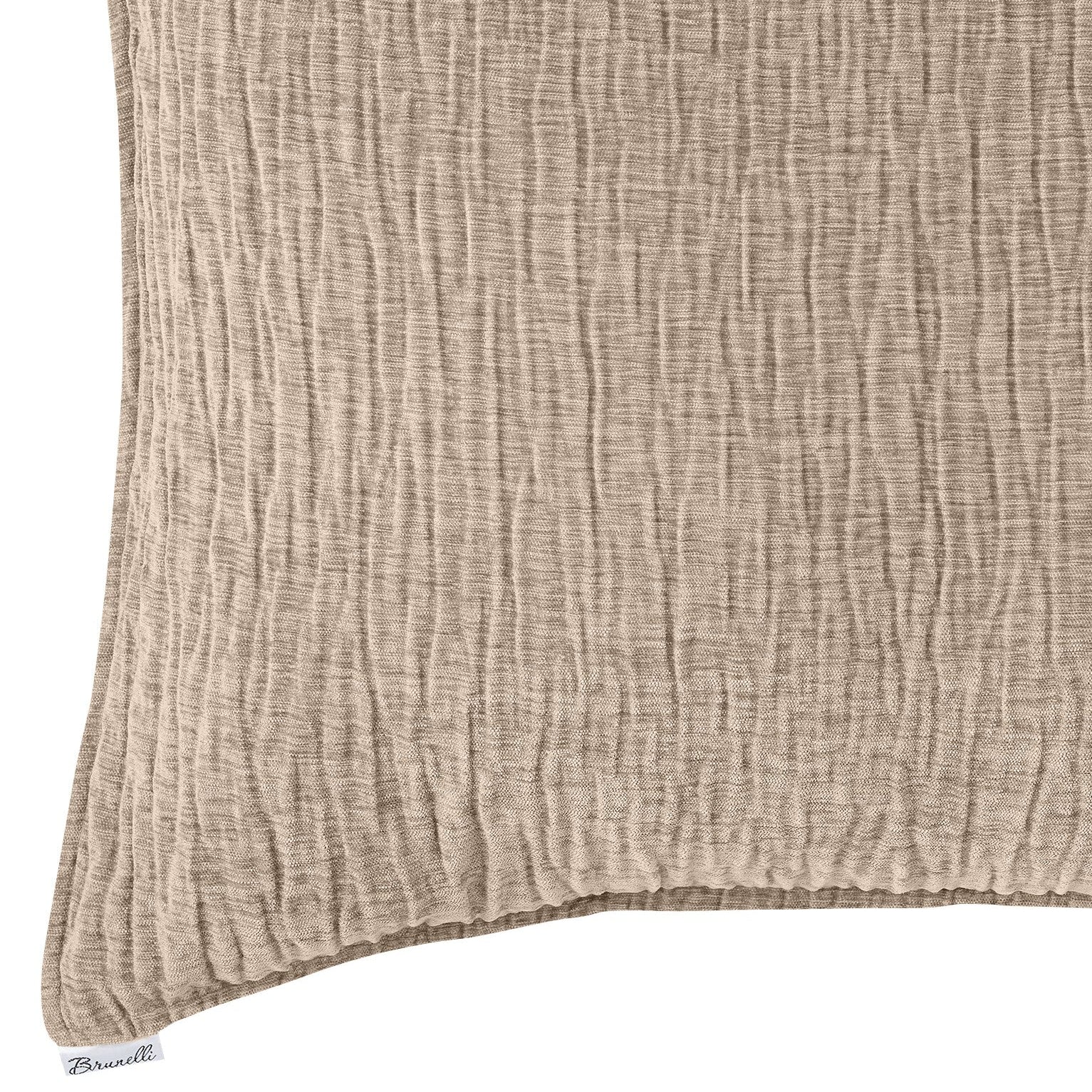 Barbara taupe Textured European Pillow Sham
