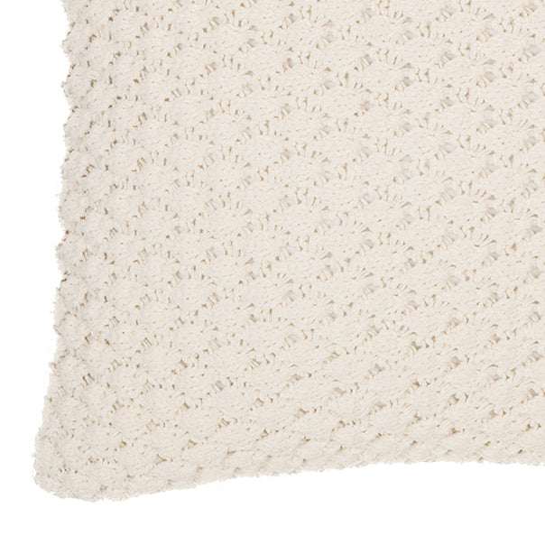 Basket chenille ivory european pillow