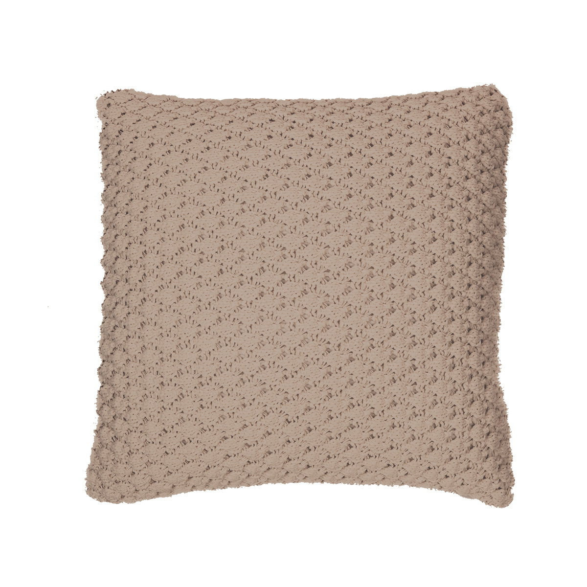 Basket chenille taupe decorative pillow