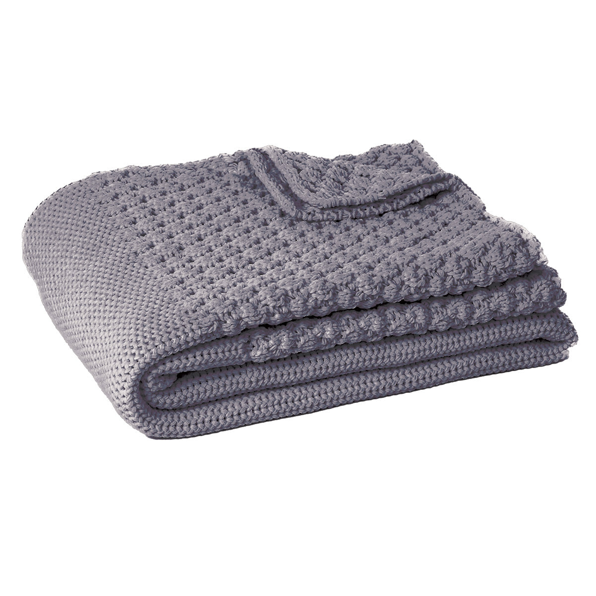 Basket chenille blue throw