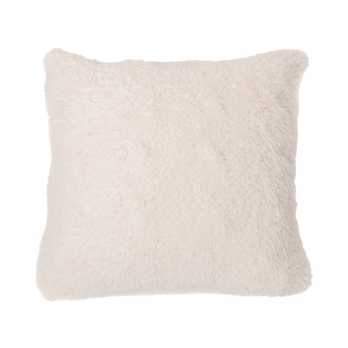 Coussin en fausse fourrure crème Beverly