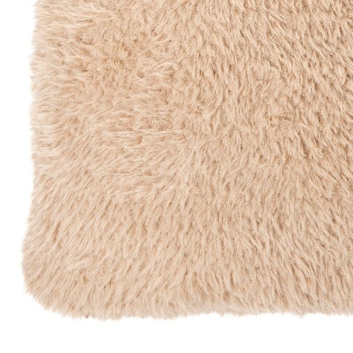 Beverly mocha faux fur european pillow