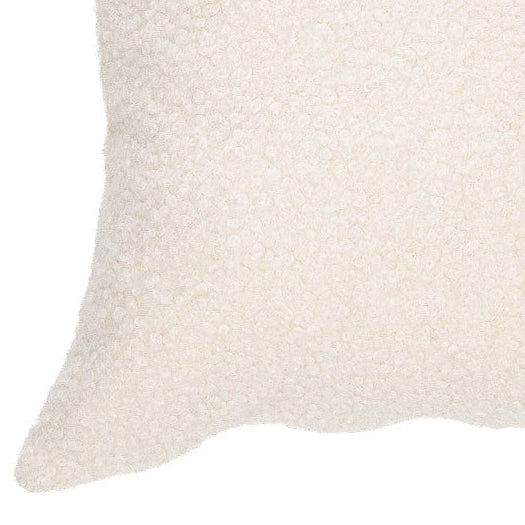 Oreiller européen en faux mouton crème Biquette