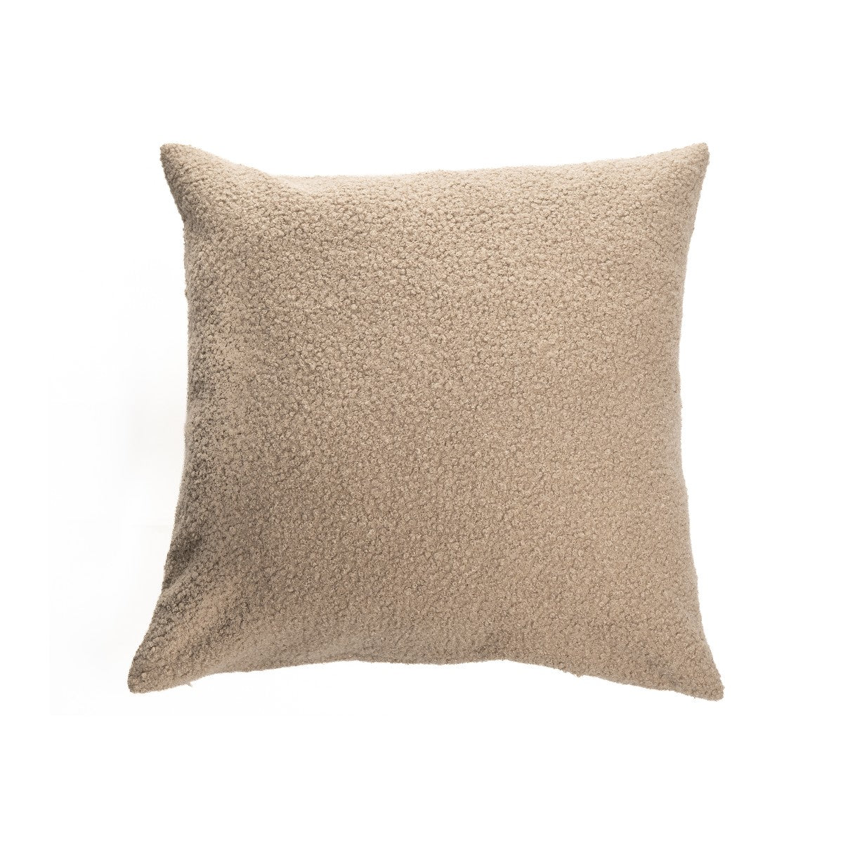 Oreiller européen en faux mouton moka Biquette