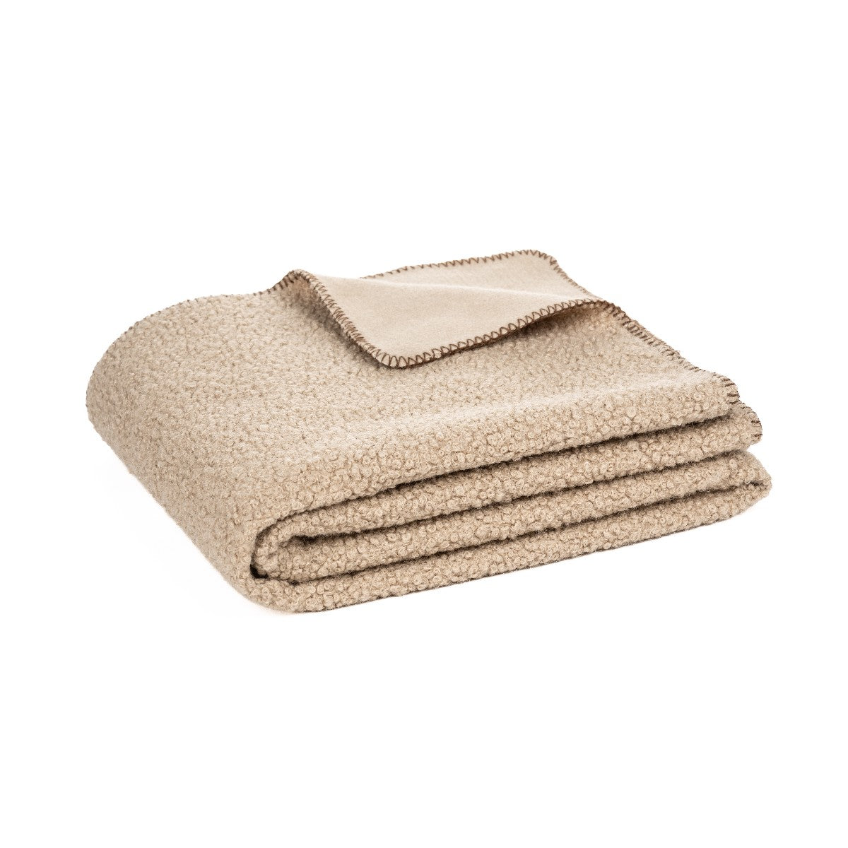 Jeté en faux mouton moka Biquette