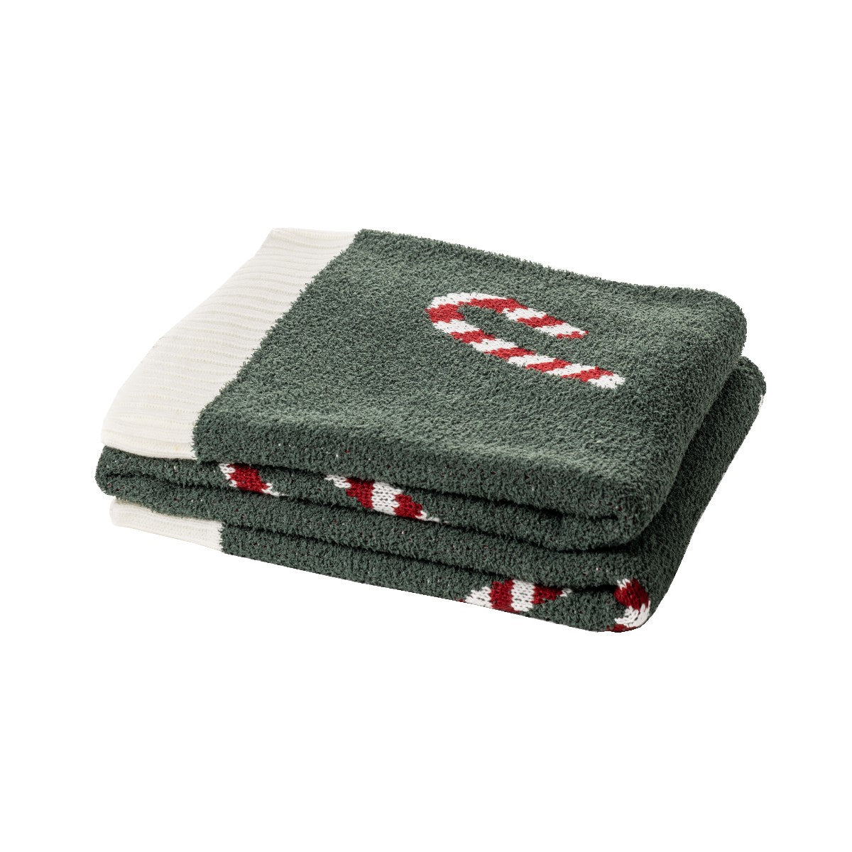 Bonbon dark green throw 