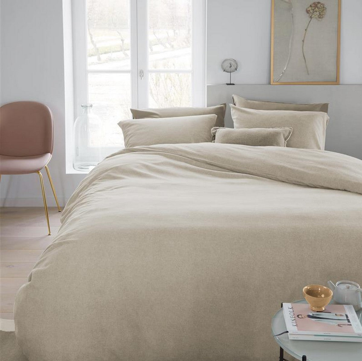 Bonheur natural flannel duvet cover