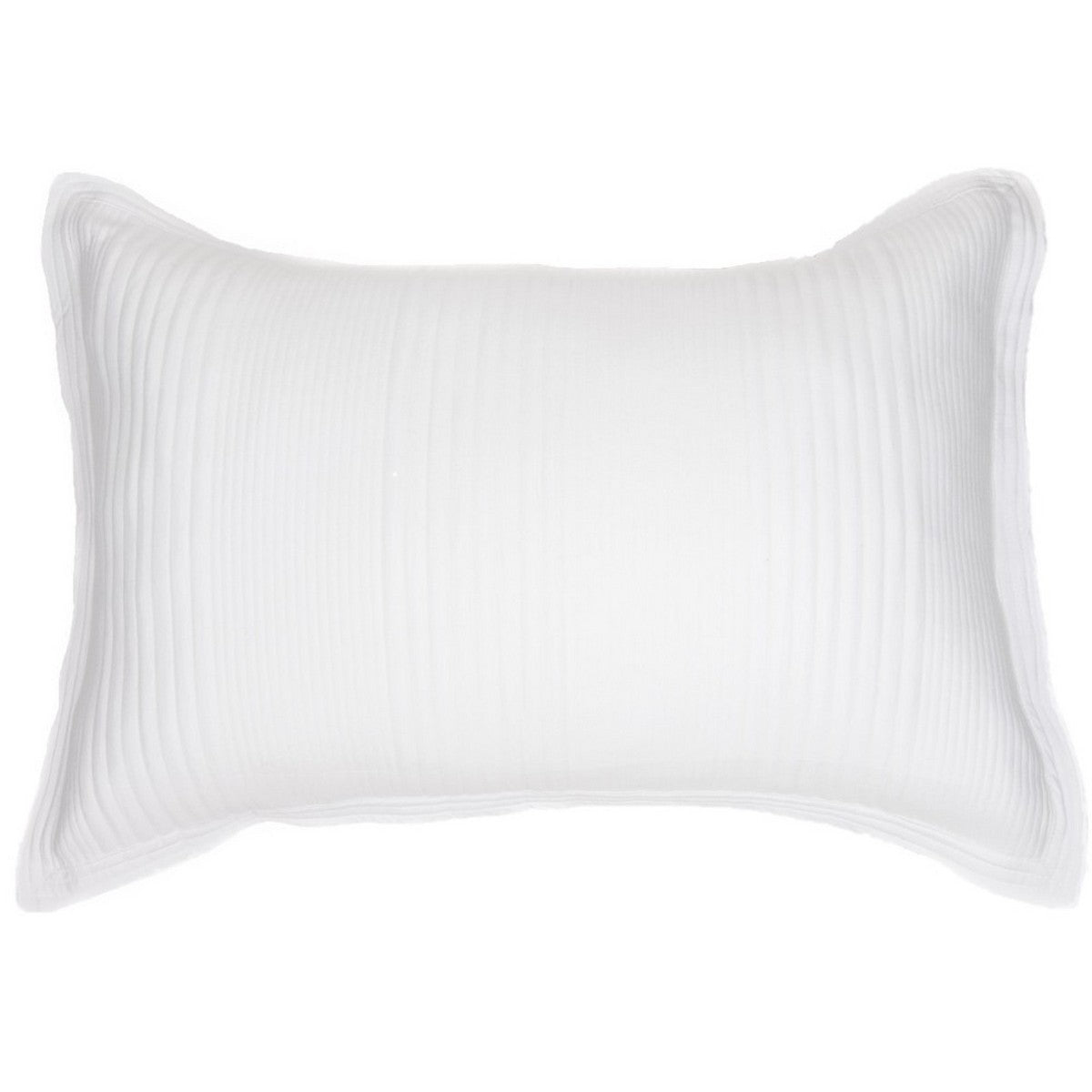 Suite white quilted pillow sham