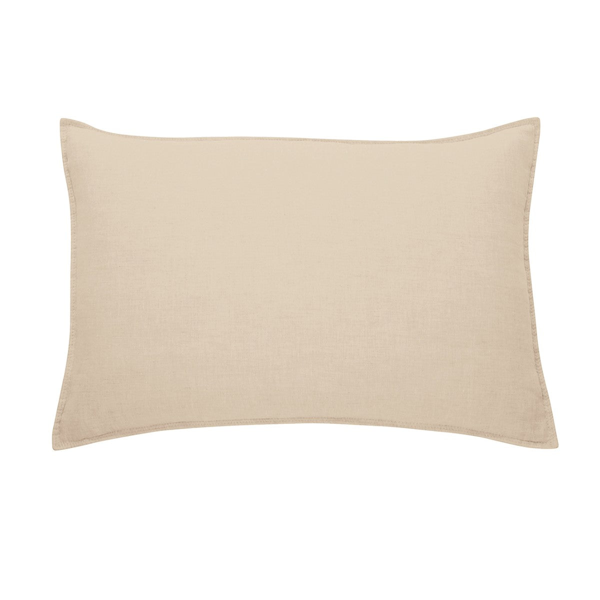 Linen natural decorative pillow sham