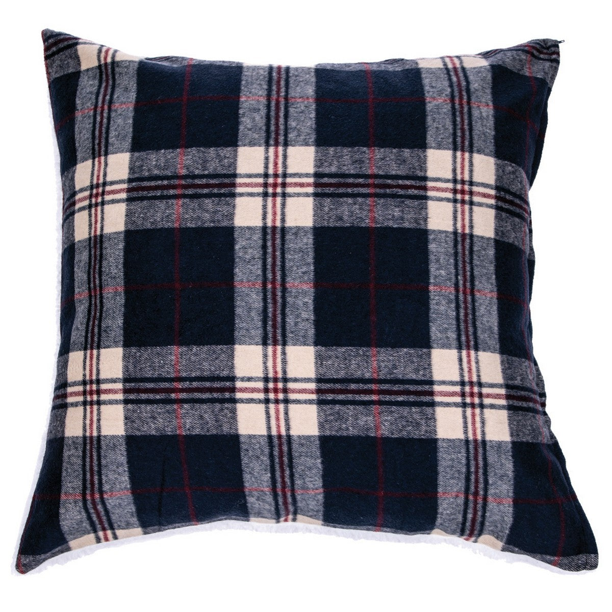 Lumberjack plaid navy and red european sham
