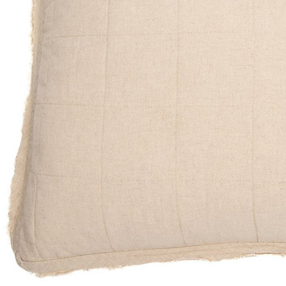 Poke quilted linen european sham