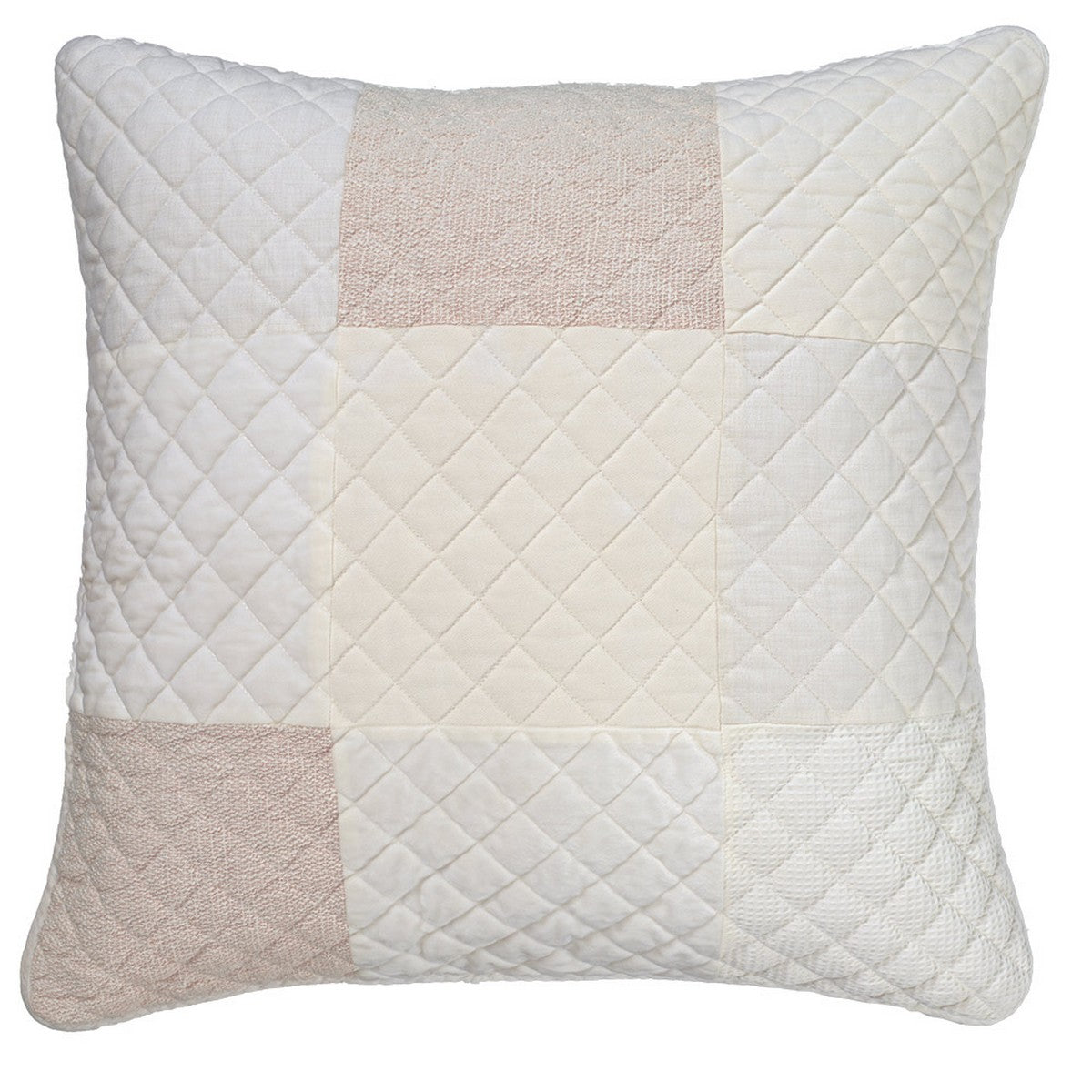 Meringue ivory and natural european sham