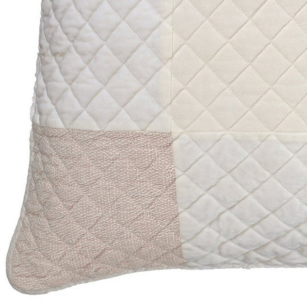 Meringue ivory and natural european sham