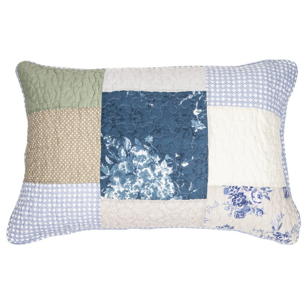 Cache oreiller patchwork style campagne moderne Constancia