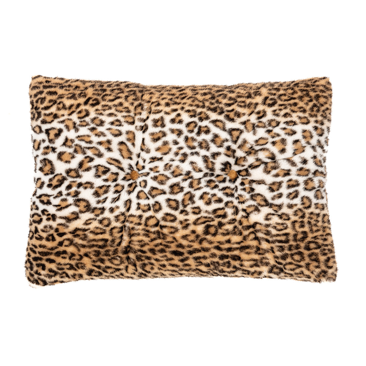 Cheetah brown faux fur oblong decorative pillow