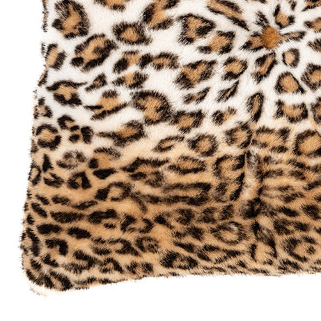 Cheetah brown faux fur oblong decorative pillow