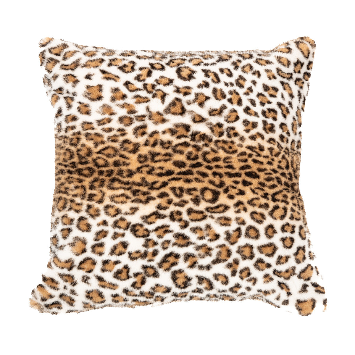 Cheetah brown faux fur european pillow
