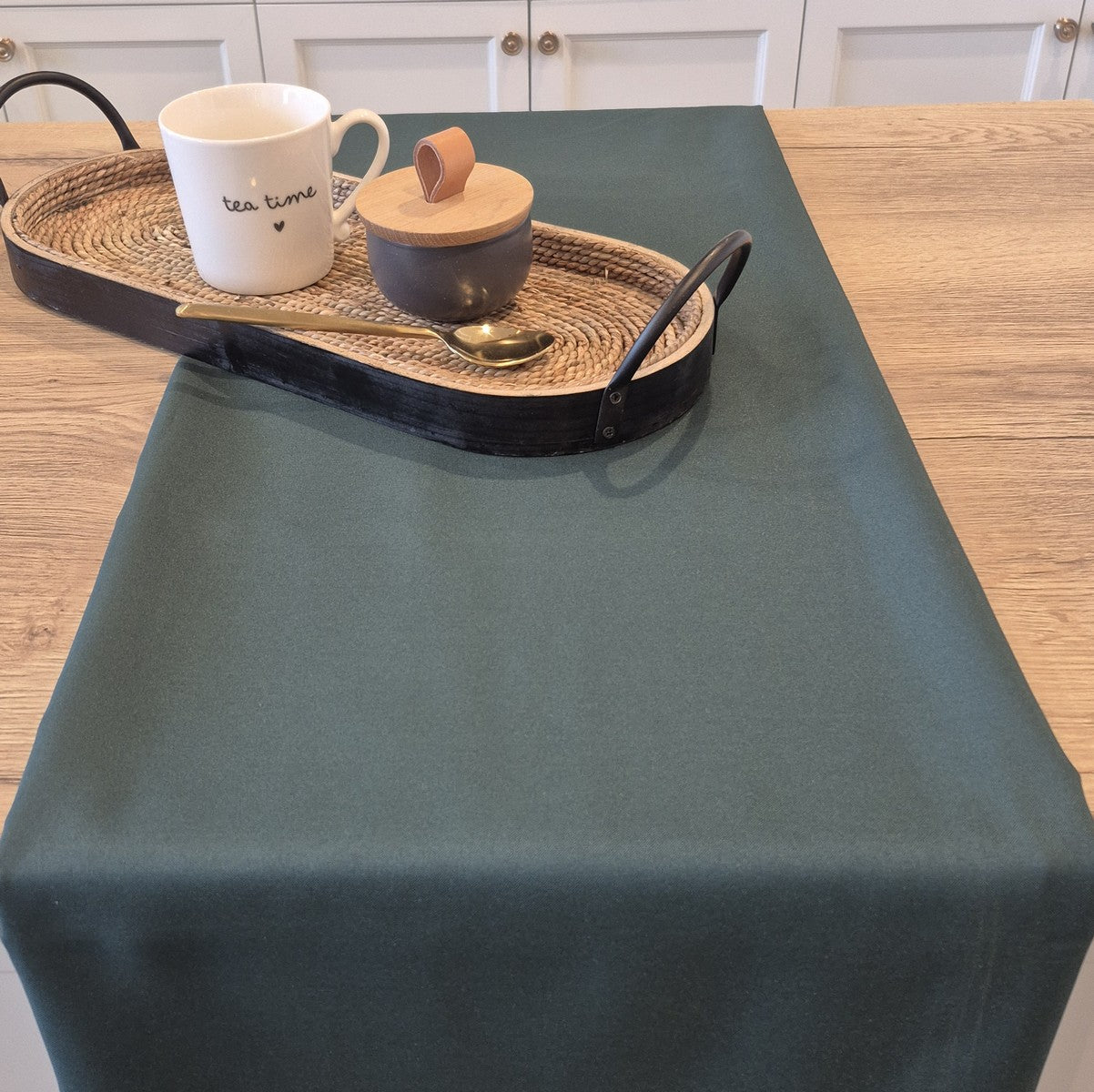 Nappe unie vert foncé Chive