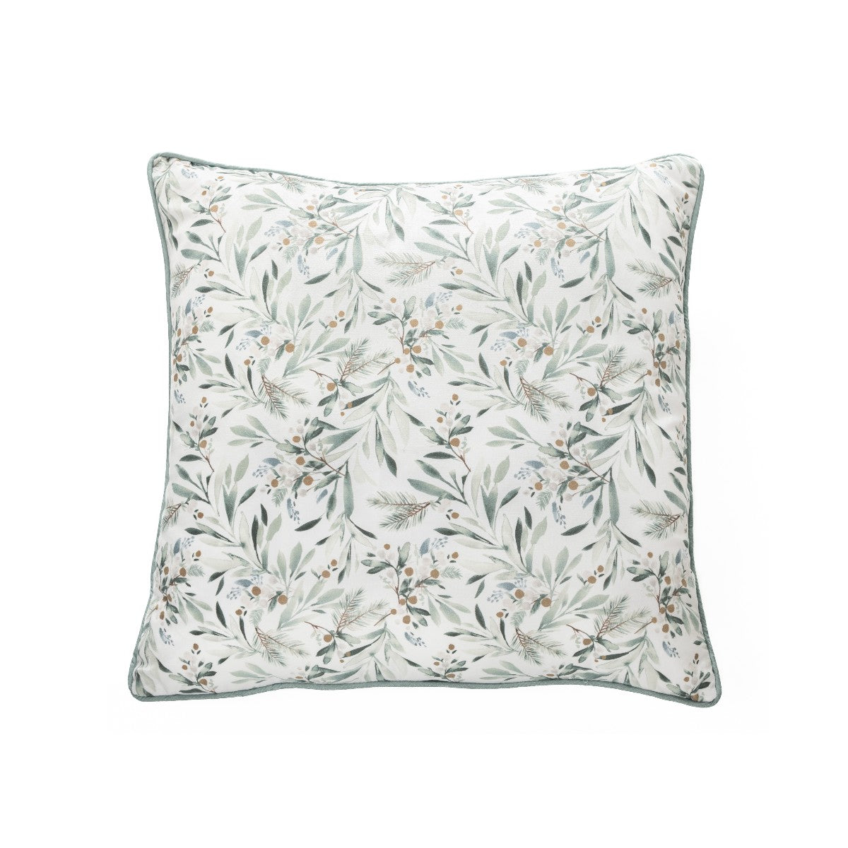 Clochette white and sage decorative pillow 