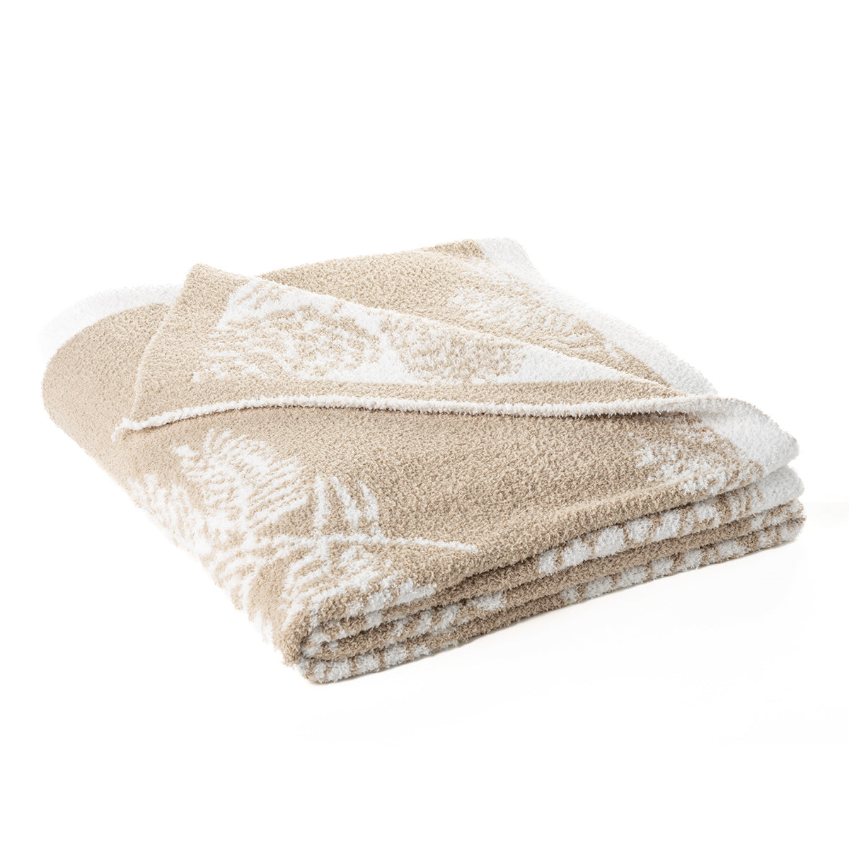 Cocotte natural and white throw